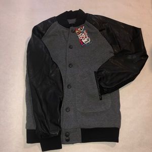Black and Grey Bomber Jacket NWT!